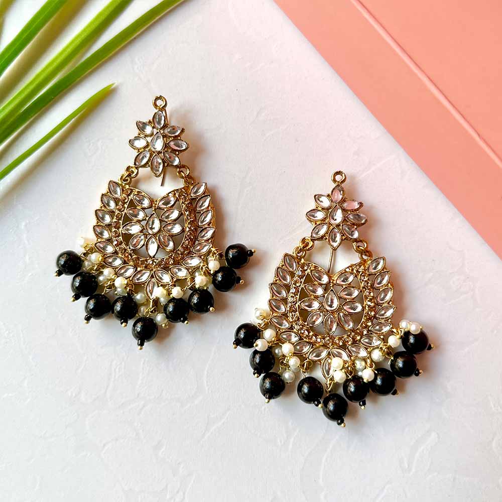 Sameera Earrings/Teeka Set for women (Black) (Copy)